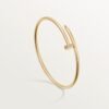 cartier juste un clou bracelet, 18k yellow gold, small/mini model, width 2.5 mm