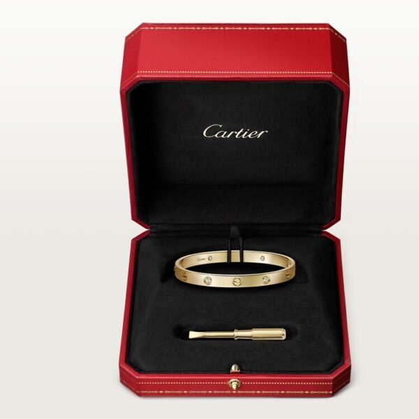 cartier love bracelet, medium model, width: 6.1mm, none diamonds/ 4 diamonds/ 10 diamonds/ full& paved diamonds