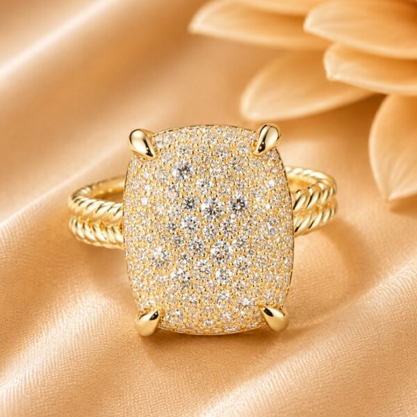 newest design pavé diamond ring